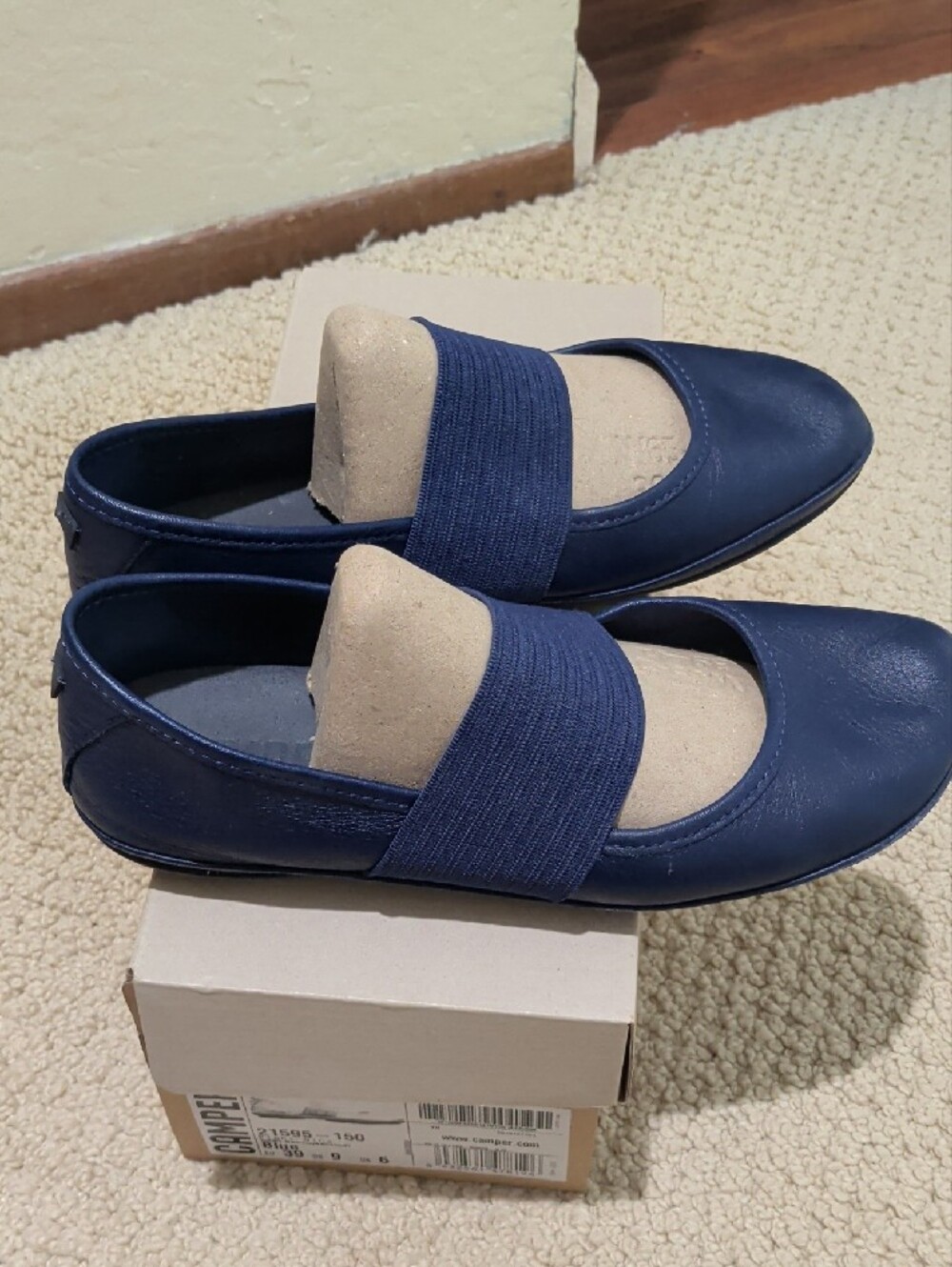 Camper Right Nina Elastic-Strap Slip-On Flats - Picture 2 of 10